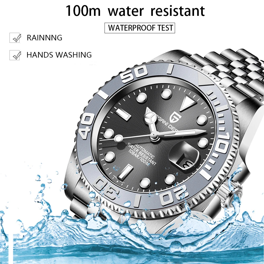 PAGANI DESIGN V2 Japan Movement 40MM Luxury Men's Mechanical Watch Sapphire Glass Ceramic Bezel Automatic Diving Watches for Men