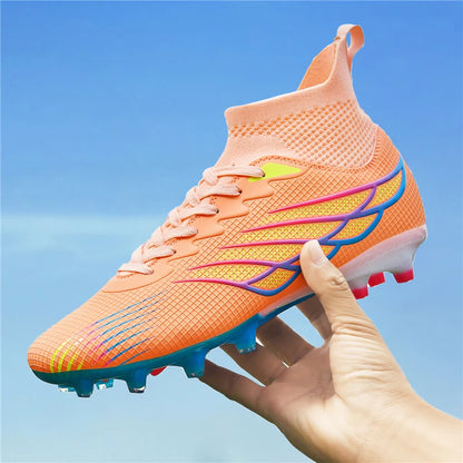 Superfly FG Football Boots Outdoor Soccer Cleats Black Shoes Soft Sport Professional Shoes Breathable Comfortable Boots Plus Size