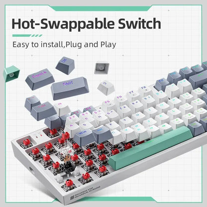MACHENIKE K500 Mechanical Keyboard Wired Gaming Keyboard K500-B94 Hot Swappable 94 Keys 90% Layout RGB Backlight for PC Laptop