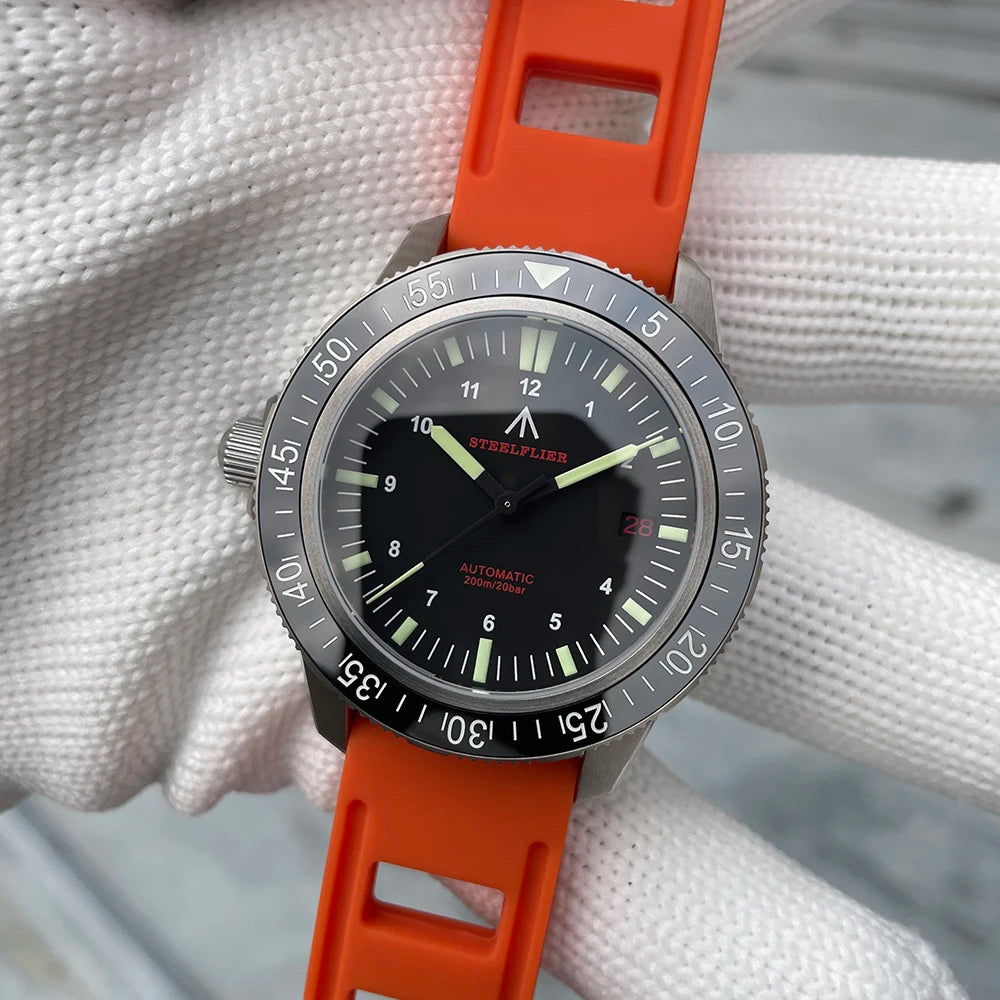 STEELFLIER Official SF783 NH35 Automatic Mechanical Watches Ceramic Bezel Super Luminous 20Bar Waterproof Luxury Dive Watch Men