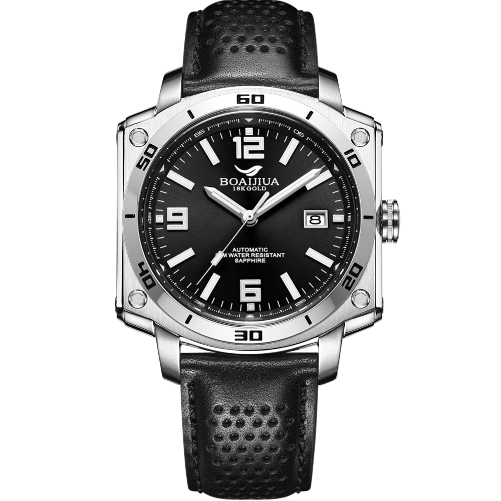 BORIAGE(BOAIJIUA) NH35 Fully Automatic Mechanical Men's Watch Original Design Mechanical Watches  Luminous Wristwatch