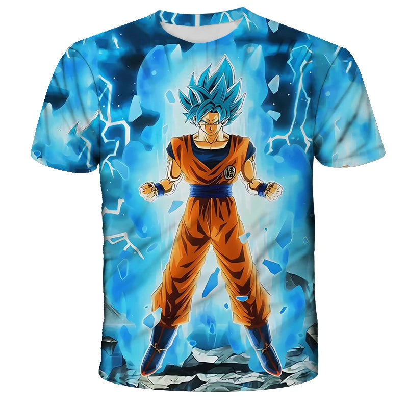 Anime Dragon Ball Son Goku 3D Print Kids T Shirt Summer Fashion Casual T-shirt Boy Girl Unisex Children's Clothing Tshirt Tops