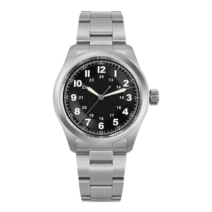 Militado ML08 V2 Vintage Quartz Watch Military VH31 Movement  Double Sapphire Crystal C3 BGW-9 Luminous Waterproof 38mm Watch