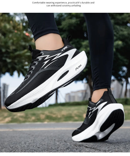 Men's Sports Running Shoes Marathon Air Cushion Breathable Lightweight Comfortable Women's Outdoor Athletic Sneakers Jogging Tennis