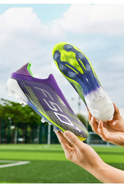 New Men Football Boots Non-Slip Match Grass Cleats High-top High-quality Soccer Shoes Futsal Sneakers Indoor Hot-selling Outdoor