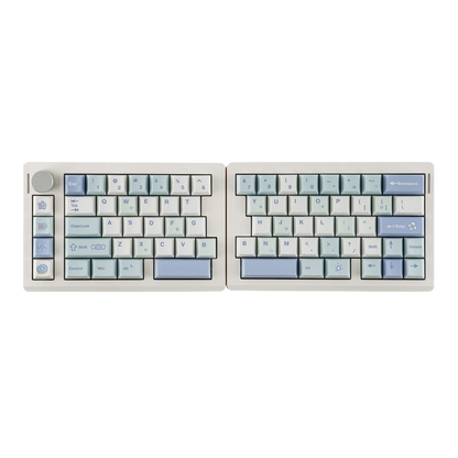 Teclado mecánico inalámbrico EPOMAKER Split70 QMK/VIA 70% con diseño dividido, conexión cableada/BT/2.4Ghz y perilla programable, modificador Mac