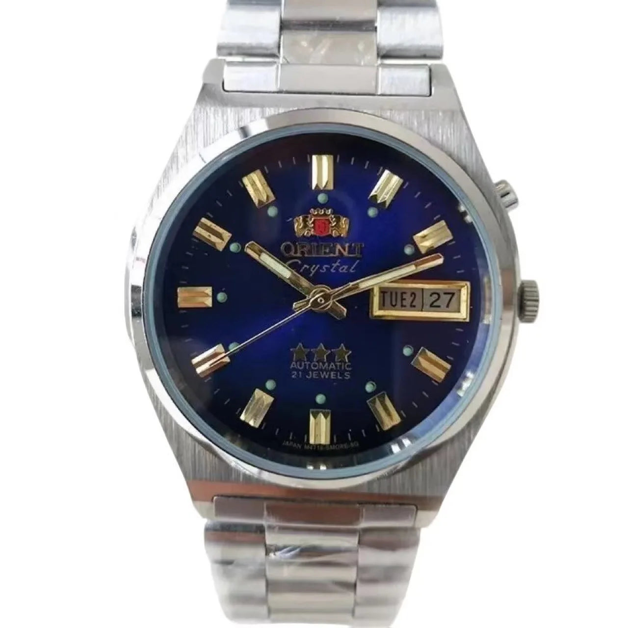 Unisex Orient Mechanical Watch Steel Strap Folding Clasp Full Function World Time Watch Series 35MM