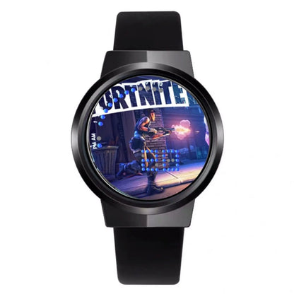 Relógio Fortnite kawaii personalizado com luz noturna LED tátil, estilo cartoon e fashion, relógio eletrónico para estudantes, presente para amigos