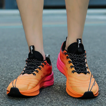 Men's Sports Running Shoes, Casual Marathon, Lightweight, Comfortable Women's Athletic Non-Slip Walking Sneakers, Outdoor Couple Shoes