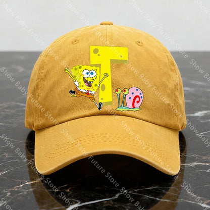 Spongebobs New Baseball Caps for Adult Cartoon Letter Fashion Man Women Washed Hat Summer Vintage Caps Anime Cute Birthday Gifts