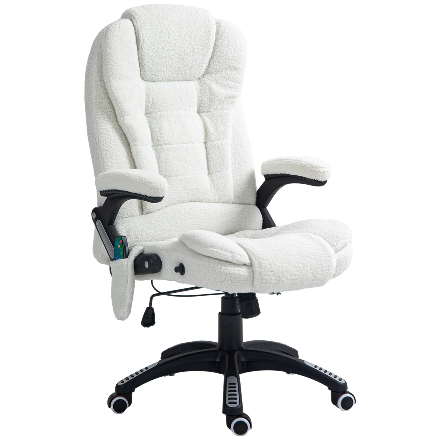 High-Tech Executive Office Chair with& Lumbar Heating,360° Swivel BreathableFabricChair with Remote Control, 120kg Load Capacity