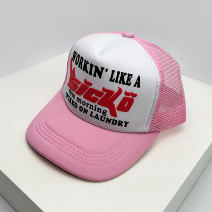 Trucker-Caps im amerikanischen Stil mit Cruise-Print, Anime-Motiven und neuem Schriftzug – atmungsaktive Baseballmützen mit Netzfutter für Herren und Damen, vielseitig kombinierbar