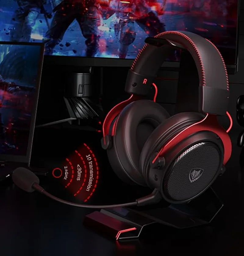 NUBWO G07 Wireless Gaming Headset for PC, PS4, PS Gaming Headphones with Fixed Mic 2.4GHz Ultra-Low Latency Noise Cancelling MIC
