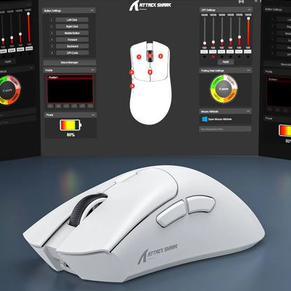 Rato sem fios Attack Shark R1 Bluetooth Gaming, rato viral avaliado por influencers, sensor PAW3311, taxa de atualização de 1000Hz