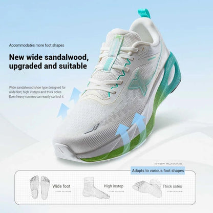 Xtep Lingbu 2.0 Running Shoes Male 2025 Spring ACE Support Feather Foam Sports Shoes Stability Advanced Sneakers 875119110001