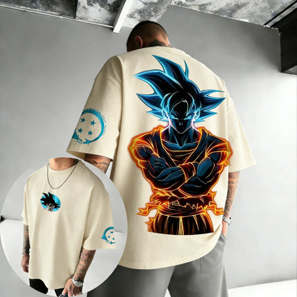 Dragon Ball Anime Cotton T-shirt Summer New Goku Printed Men's and Women's Hip Hop Oversized Casual Short Sleeve Top