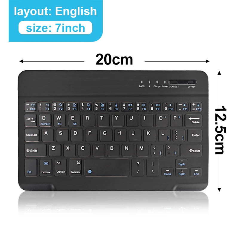 Mini teclado Bluetooth RGB inalámbrico de 10 inch con retroiluminación, panel táctil y compatibilidad con IOS, Android, Windows e iPad