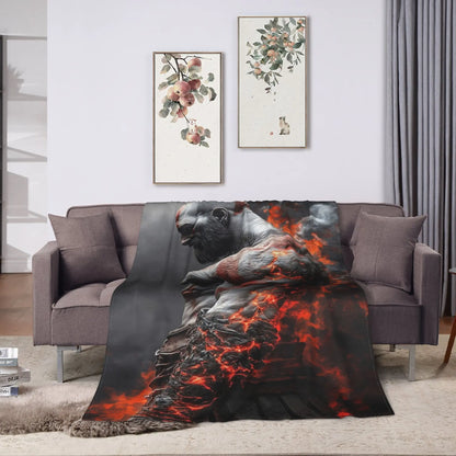 God of War Games Kratos Cartoon  Blanket Quality Soft  Bedding Throws Winter Travel Office Home Decor Aesthetic Bedspread