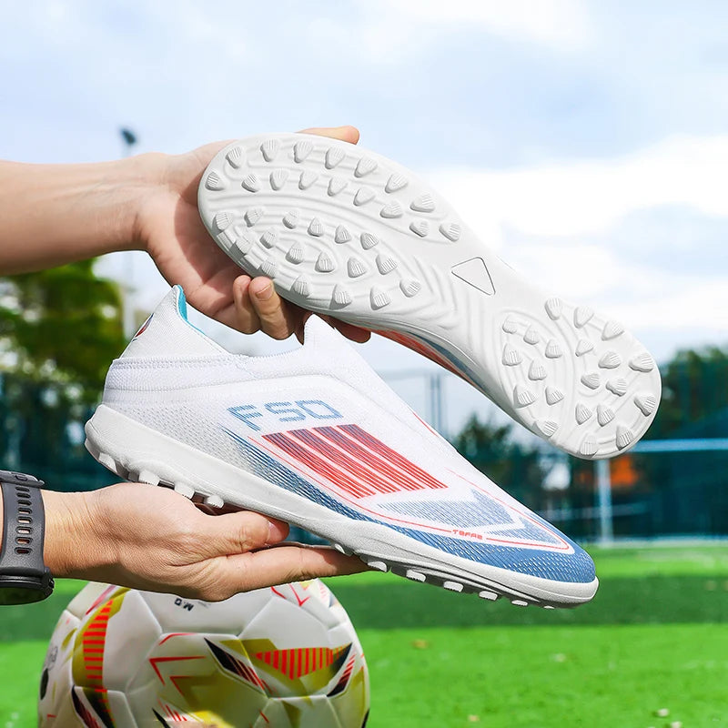 New Men's Football Boots Comfortable Soccer Shoes Match Training Boys Non-Slip Long Spikes Breathable Adult Cleats Outdoor Sport