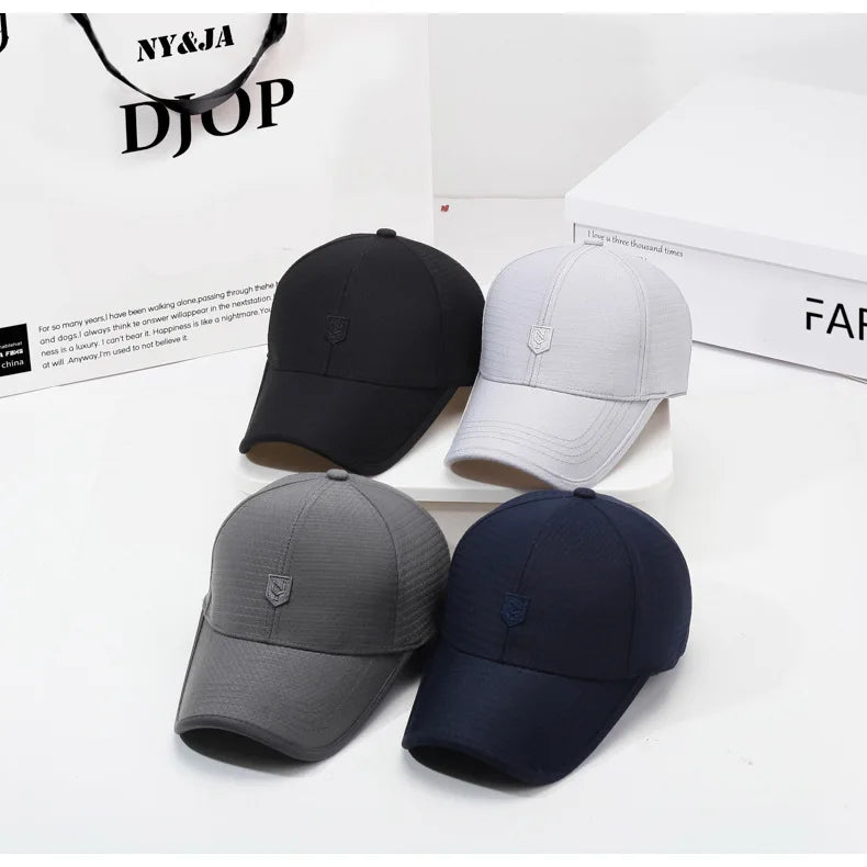 Nouvelle casquette de baseball en maille printemps-été, casquette de sport d'extérieur, casquette respirante anti-UV, casquette simple et décontractée pour homme et femme