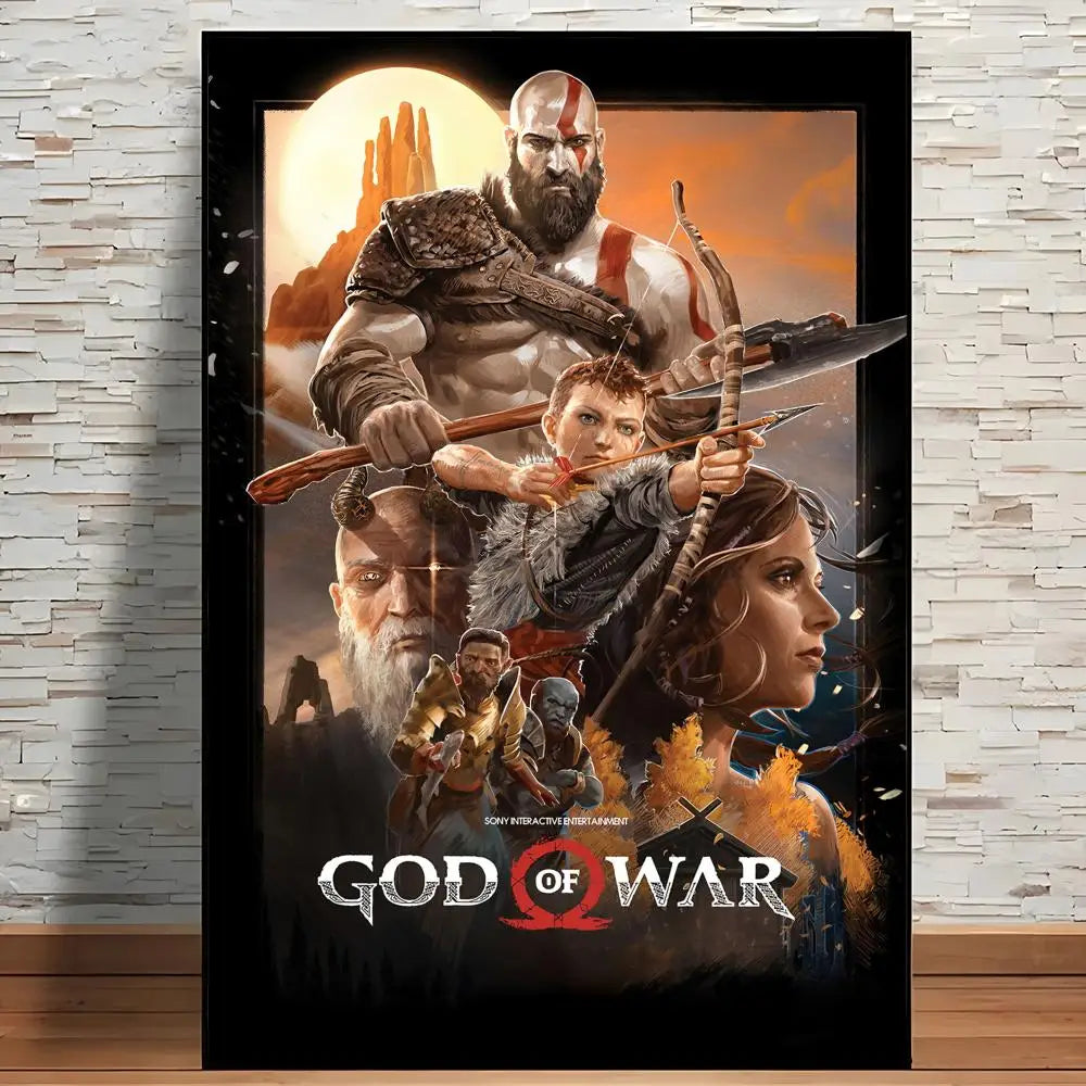 Classic Game G-God Of War Poster Modern Aesthetic Wall Art Print Room Decoration Items for Bedroom Home Decor Gift