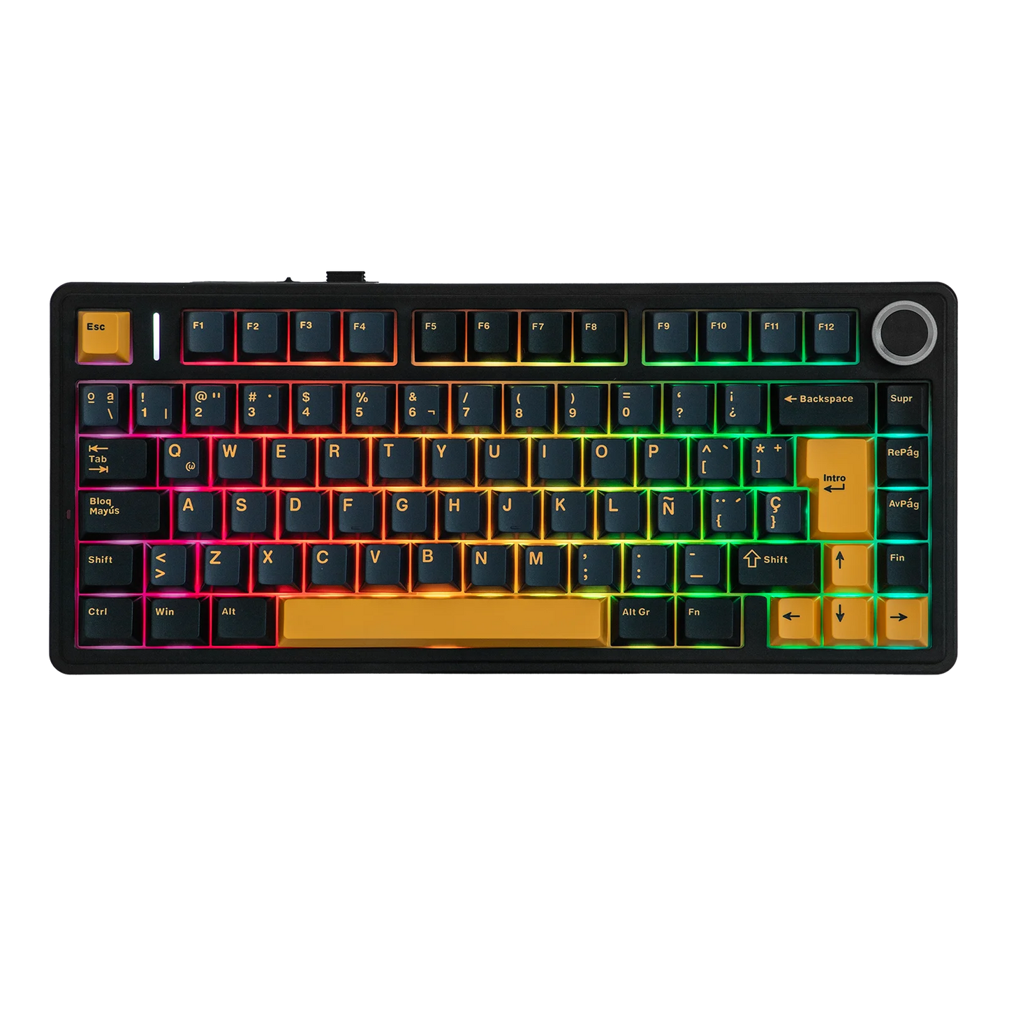EPOMAKER AULA F75 ISO-ES 75% spagnola QWERTY Hot-Swap, tastiera meccanica da gaming cablata/Bluetooth/wireless 2.4GHz con montaggio gasket e retroilluminazione RGB