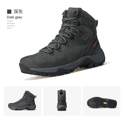 HUMTTO Hiking Shoes Men's Waterproof Hunting Boots Tactical Desert Combat Ankle Trekking Boots Male Women Warm Leather Sneakers