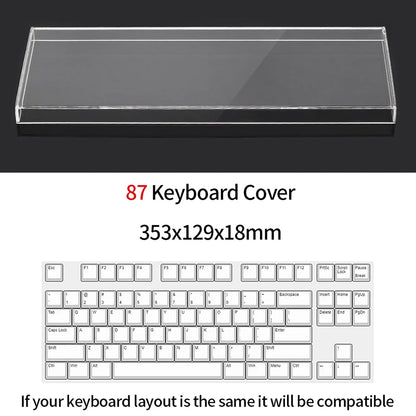 Funda protectora transparente de acrílico para teclado mecánico, cubierta antipolvo para teclado de 60/61/64 96 98 104/108 teclas, funda para ratón y teclado