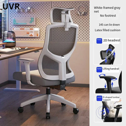 UVR Gaming Computer Chair Ergonomic Office Chair with Reclining Backrest, Adjustable Height, Comfortable Swivel Computer Chair for Home & Office