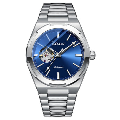 Men's Fully Automatic Mechanical New Trend Steel Strip Business Hollow Waterproof Male Fashion Wristwatches High End Gifts