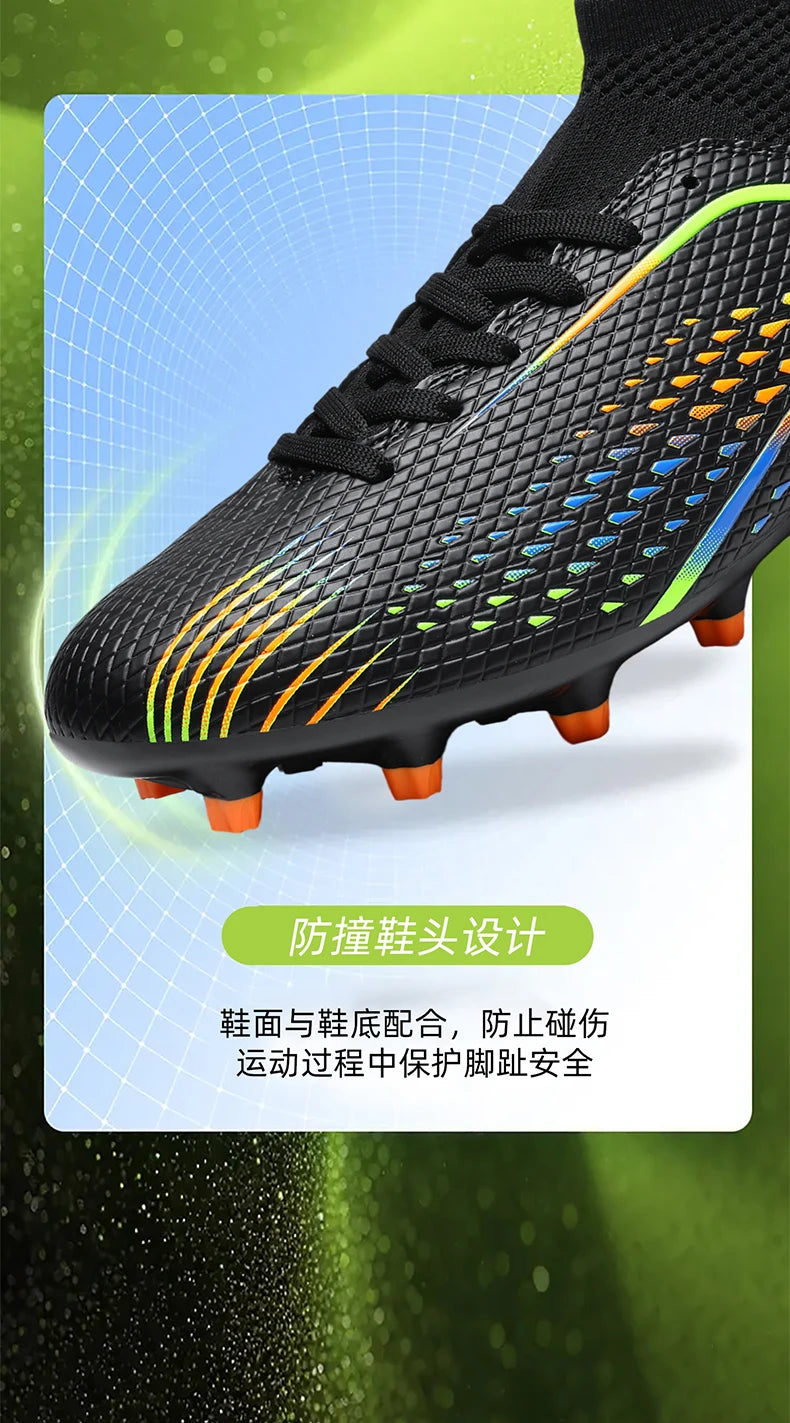 New Men's Soccer Shoes Professional Football Boots Turf Futsal Match Grass Unisex Outdoor Training Soccer Cleats Non-Slip Breathable