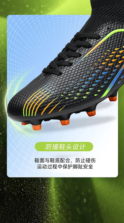 New Men's Soccer Shoes Professional Football Boots Turf Futsal Match Grass Unisex Outdoor Training Soccer Cleats Non-Slip Breathable