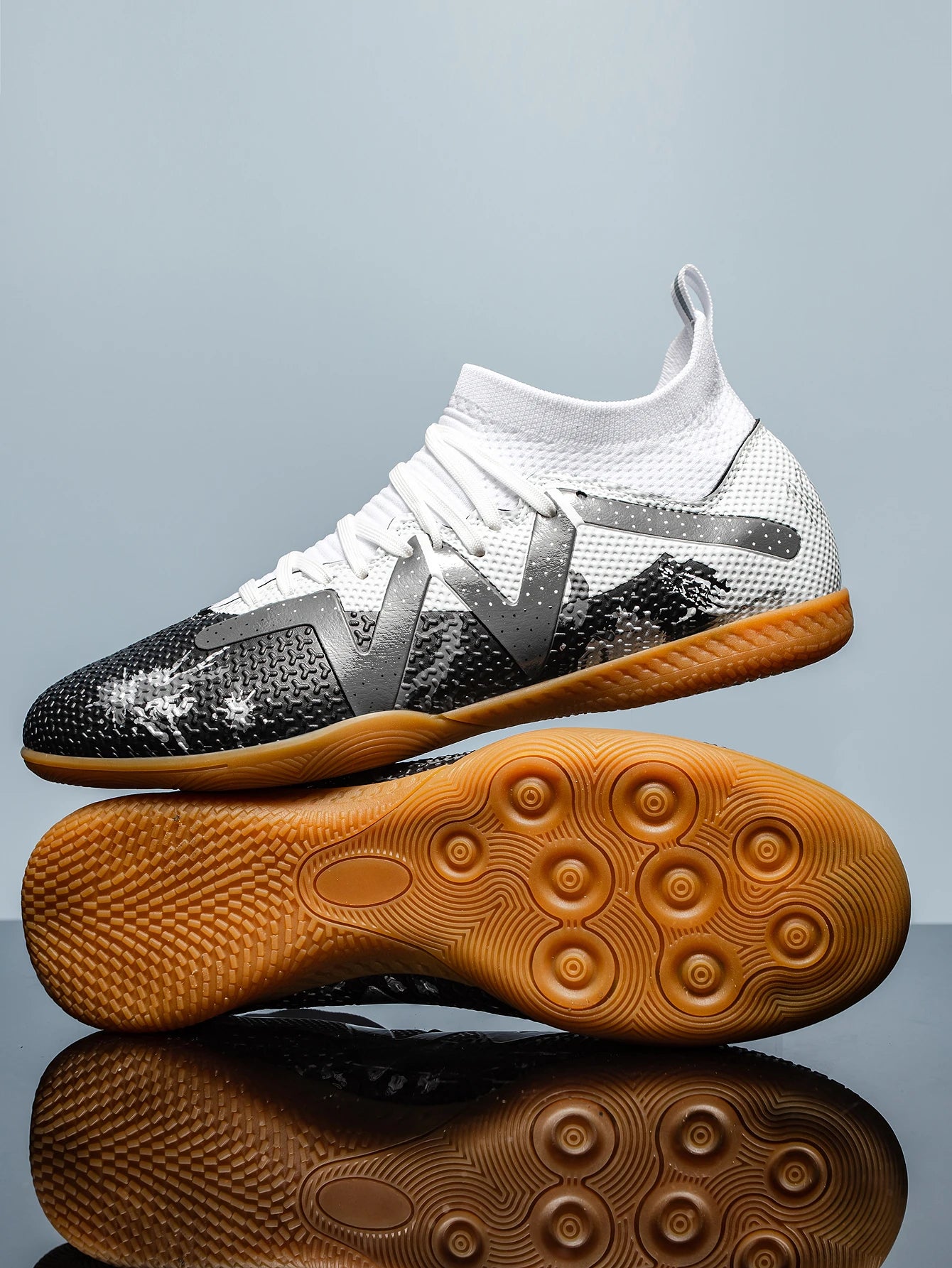 Professional Men's Indoor Flat-Bottomed Football Shoes Adult Durable Comfortable Training Shoes Teenagers Non-Slip Soccer Shoes