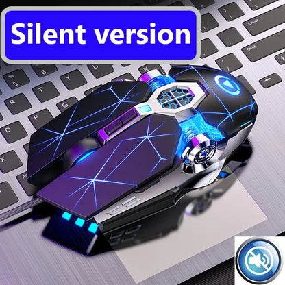 Rato Gaming Profissional Novo 3200dpi 7 Botões Retroiluminado Rato para Computador com Suporte para Definição de Macros Mecânico com Fio Silencioso