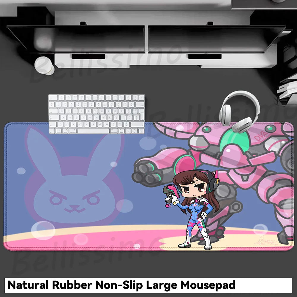 Gaming Accessories Overwatch D.Va Mouse Pad Large Keyboard Mousepad PC Cabinet Deskmat XXL Extended Mats Gamer Mousepad