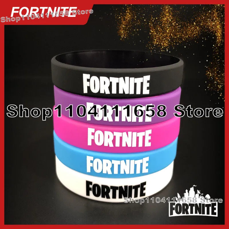 Luminous Silicone Bracelet Fortnite Theme Party Decoration Birthday Bracelet Rubber Trend Toys for Adults Teen Birthday Toy Gift