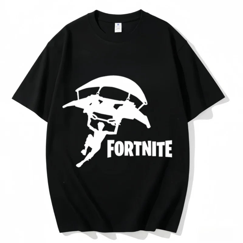 T-shirt Fortnite de gola redonda, unissexo para adulto, moda de dança do jogo, novo, em algodão puro, manga curta, perfeito para uso casual e férias