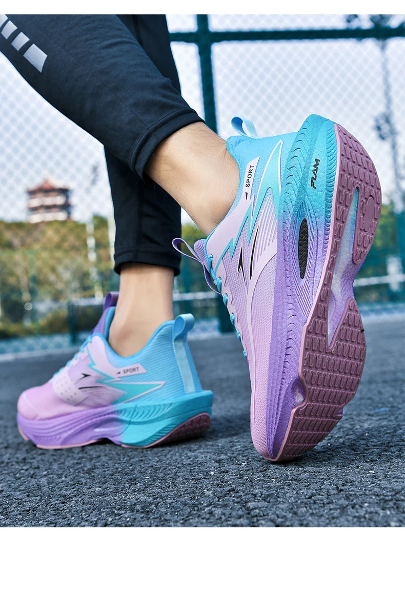 Men's Sports Running Shoes Marathon Air Cushion Breathable Lightweight Comfortable Women's Outdoor Athletic Sneakers Jogging Tennis