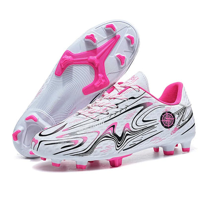 Chaussures de football pour hommes, chaussures de terrain professionnelles, crampons FG/TF pour entraînement sur gazon, chaussures de futsal, baskets de football antidérapantes, chaussures à crampons pour cheville, pointur
