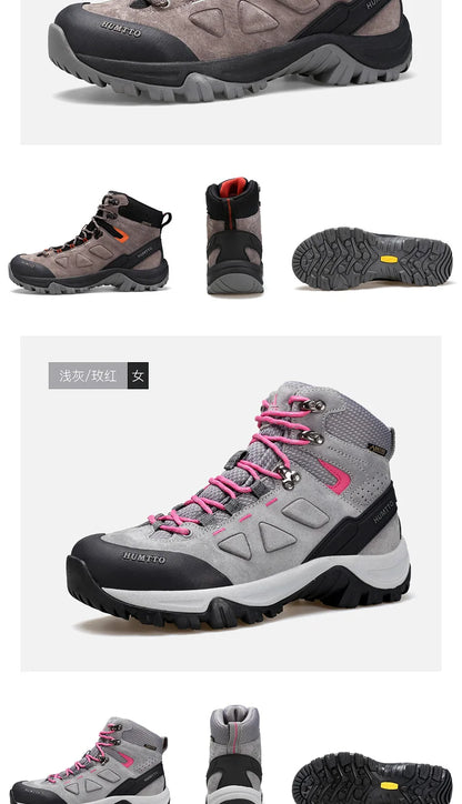 HUMTTO Hiking Shoes Men's Waterproof Hunting Boots Tactical Desert Combat Ankle Trekking Boots Male Women Warm Leather Sneakers