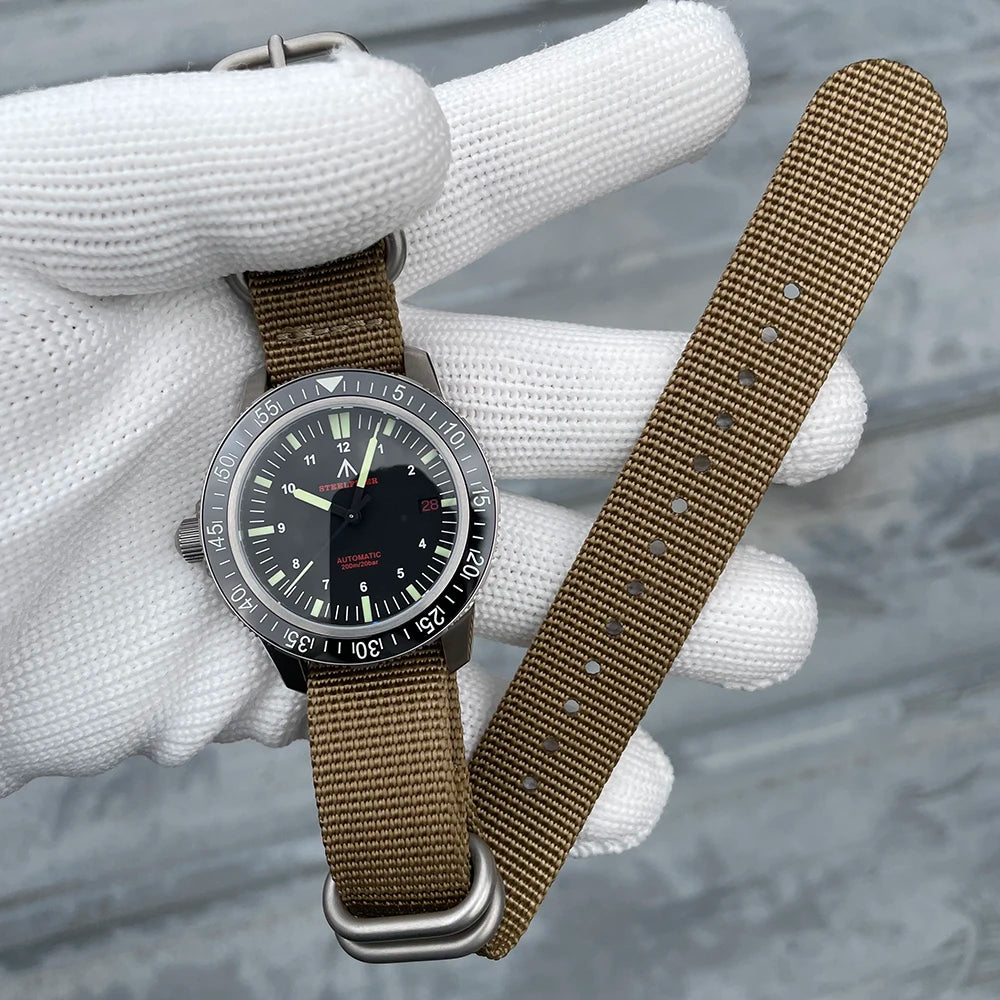 STEELFLIER Official SF783 NH35 Automatic Mechanical Watches Ceramic Bezel Super Luminous 20Bar Waterproof Luxury Dive Watch Men