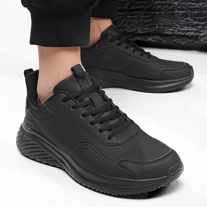 Autumn and Winter Men's Waterproof Sneakers, Soft and Cushion Sport Shoes for Walking, Plus Size 39-48 Casual Shoes for Men