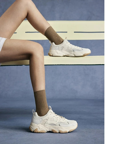 Xtep casual shoes 2025 spring and summer lightweight sports shoes with thick sole, fashionable street style sneakers 875319320004