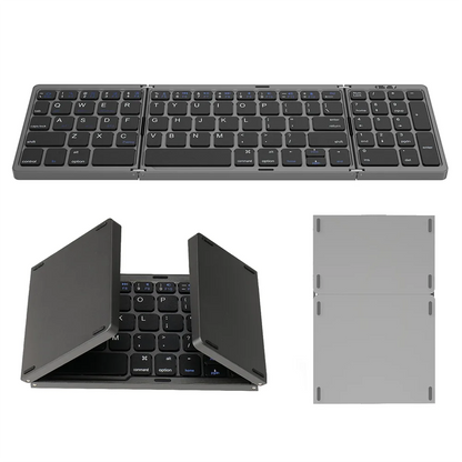 Teclado inalámbrico Bluetooth plegable recargable para iPad, móvil, tableta, portátil y oficina, mini teclado inalámbrico