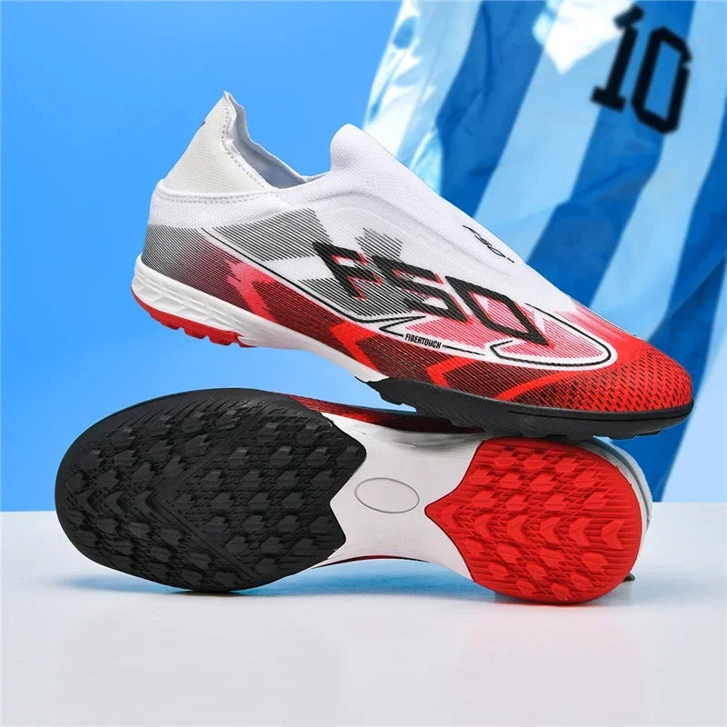 Nouvelles chaussures de football pour hommes, chaussures de futsal antidérapantes pour matchs en extérieur, chaussures de soccer ultralégères, chaussures de sport de haute qualité, chaussures à cheville haute et respira