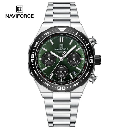 NAVIFORCE Men's Watches Quartz Fashion Business Classic Water Resistant Stainless Steel Strap WristWatch New Male Clock in 2024