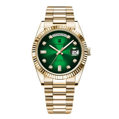Orologio da uomo Corgeut Luxury 36MM ST1644 automatico meccanico con zaffiro, Relógio Masculino 10BAR, day, swim e dress watch