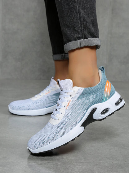Scarpe da uomo, scarpe casual da uomo, mesh traspirante, ammortizzate ad aria, suola morbida, scarpe sportive alla moda color block