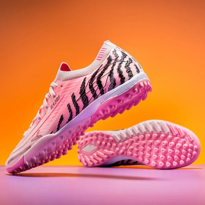 Chaussures de football TF ultra légères pour adultes, tissu PU résistant à la transpiration, semelle en caoutchouc résistante à l'usure, ajustement confortable, baskets d'entraînement sur gazon unisexes