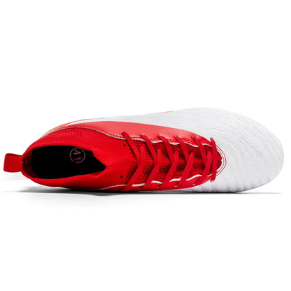 Black Men's Soccer Shoes AG/FG Cleats Training Football Boots High Ankle Sports Shoes for Men Kids Adults Sneakers Sizes 35-45